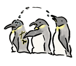 Pleasant pretty penguin sticker #7289431