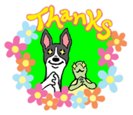 Cutie dog and cool tortoise sticker #7293215