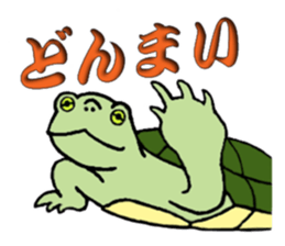 Cutie dog and cool tortoise sticker #7293227