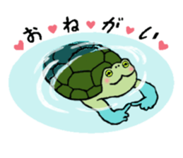 Cutie dog and cool tortoise sticker #7293237