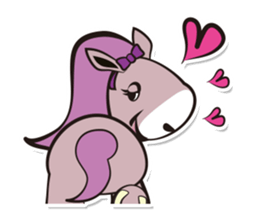 Kawaii horses sticker #7293368