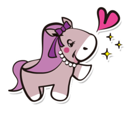 Kawaii horses sticker #7293369