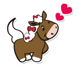 Kawaii horses sticker #7293370