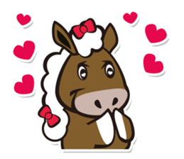 Kawaii horses sticker #7293371