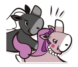 Kawaii horses sticker #7293372