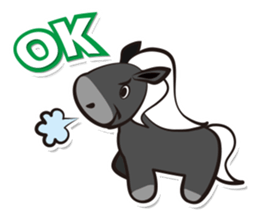 Kawaii horses sticker #7293373