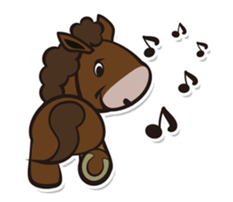 Kawaii horses sticker #7293374
