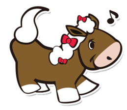Kawaii horses sticker #7293375