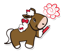 Kawaii horses sticker #7293376