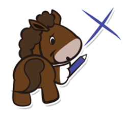 Kawaii horses sticker #7293377