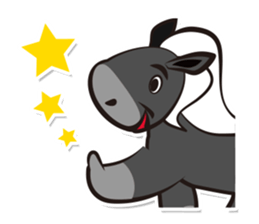 Kawaii horses sticker #7293379