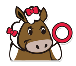 Kawaii horses sticker #7293380