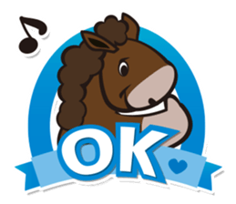Kawaii horses sticker #7293381