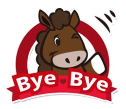 Kawaii horses sticker #7293385