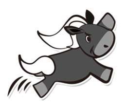 Kawaii horses sticker #7293386