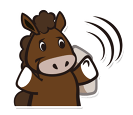 Kawaii horses sticker #7293387