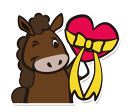 Kawaii horses sticker #7293388