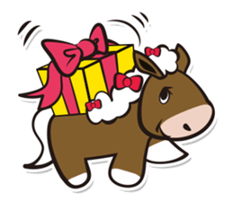 Kawaii horses sticker #7293389