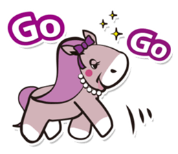 Kawaii horses sticker #7293390