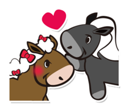 Kawaii horses sticker #7293392