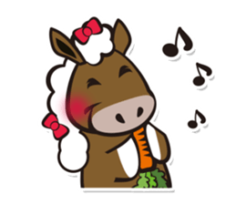 Kawaii horses sticker #7293393