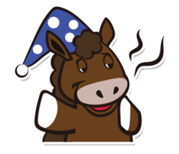 Kawaii horses sticker #7293394