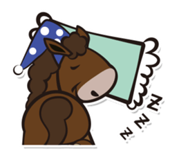 Kawaii horses sticker #7293395