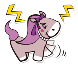 Kawaii horses sticker #7293398