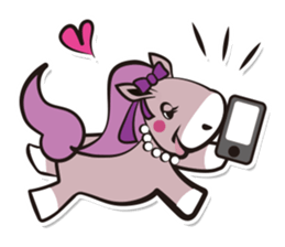 Kawaii horses sticker #7293400