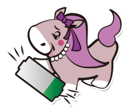 Kawaii horses sticker #7293401