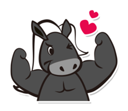 Kawaii horses sticker #7293402