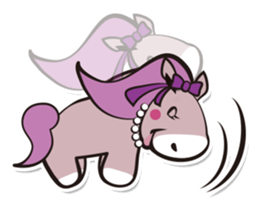 Kawaii horses sticker #7293403