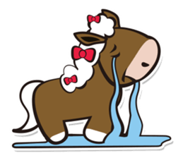 Kawaii horses sticker #7293405