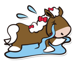 Kawaii horses sticker #7293406