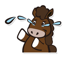 Kawaii horses sticker #7293407