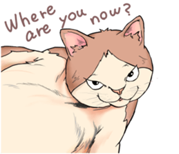 Funny fat cats sticker #7293488