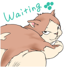 Funny fat cats sticker #7293489