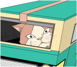 Funny fat cats sticker #7293498