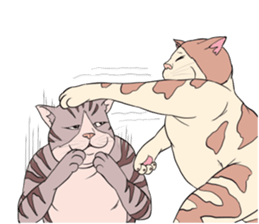 Funny fat cats sticker #7293500