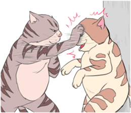 Funny fat cats sticker #7293502