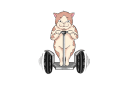 Funny fat cats sticker #7293504