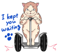 Funny fat cats sticker #7293505