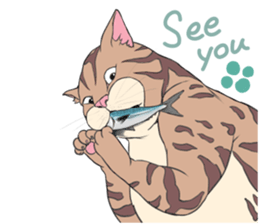 Funny fat cats sticker #7293506