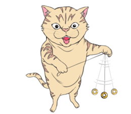 Funny fat cats sticker #7293509