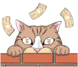 Funny fat cats sticker #7293510