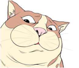 Funny fat cats sticker #7293512