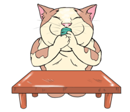 Funny fat cats sticker #7293514