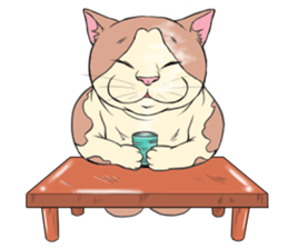 Funny fat cats sticker #7293515