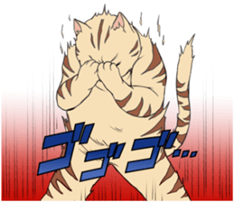 Funny fat cats sticker #7293516