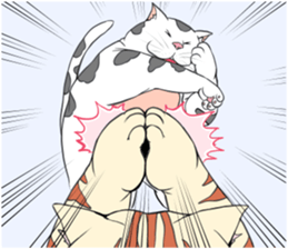 Funny fat cats sticker #7293518